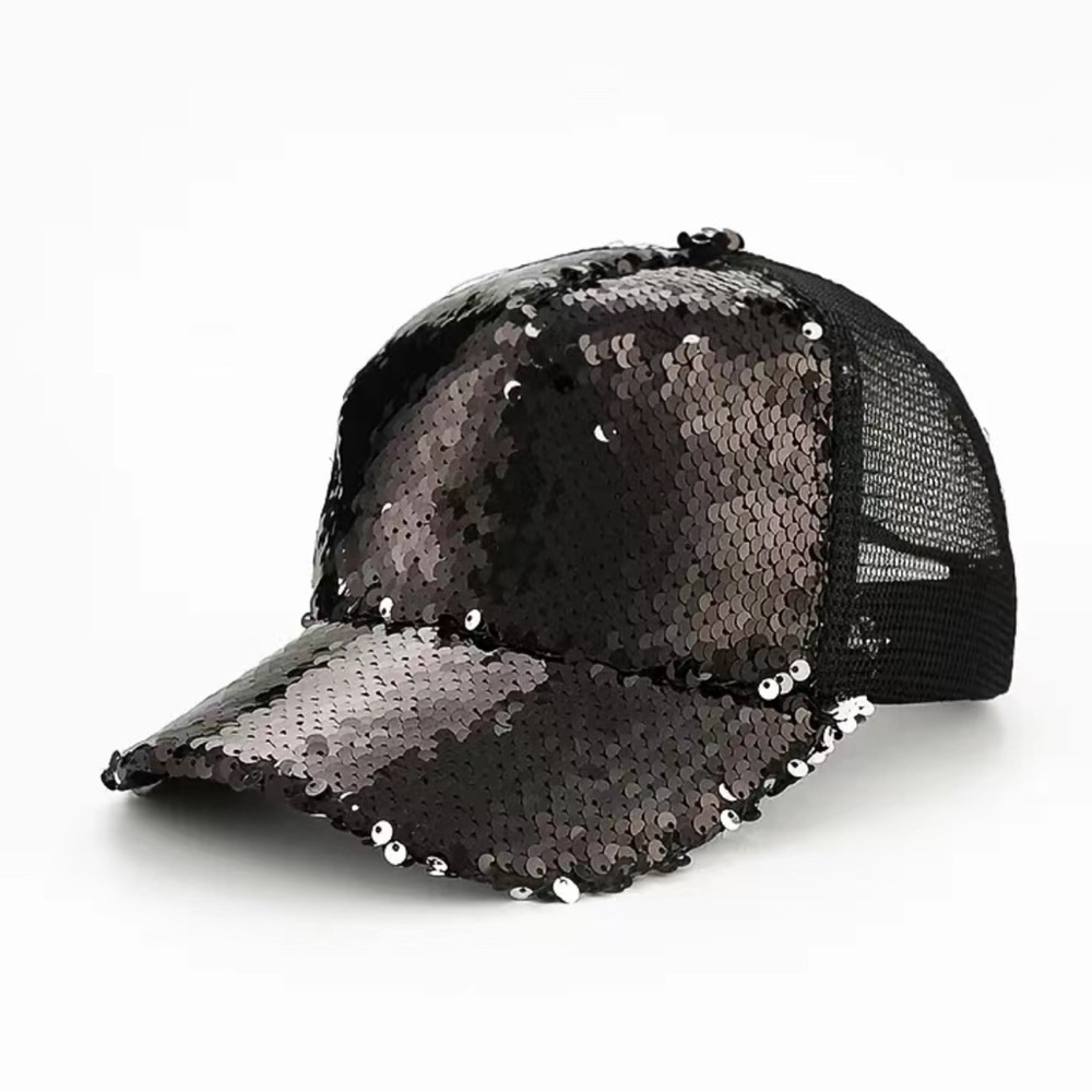 New Black sequins baseball hat